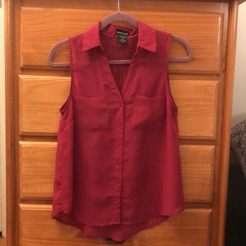 Burgundy blouse